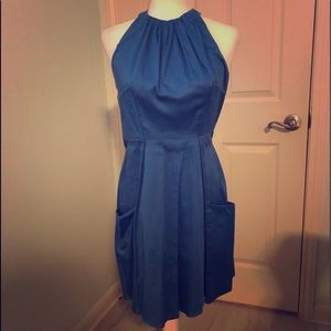 Blue Halter Dress